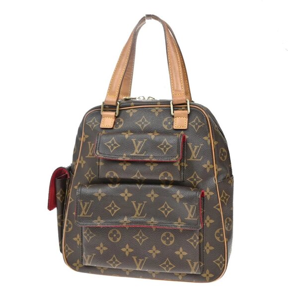 LOUIS VUITTON LV Excentri Cite Hand Bag Monogram Leather Brown - Picture 1 of 14